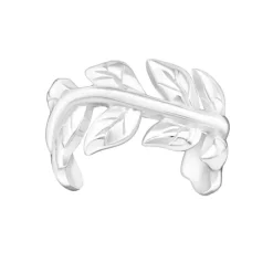 Blad ear cuff i sølv