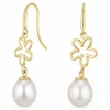 Blomster øreringe i 9 karat guld