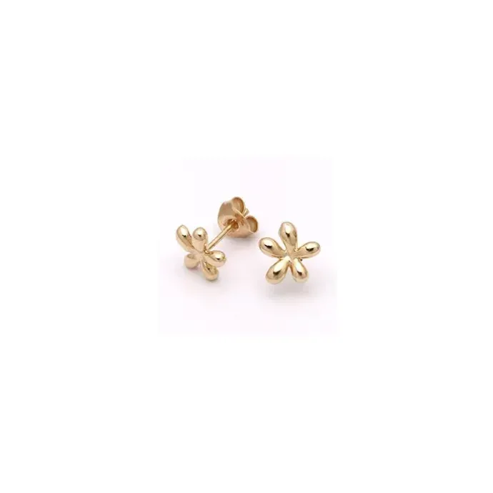Blomster øreringe i 9 karat guld