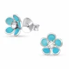 Blomster øreringe i sølv