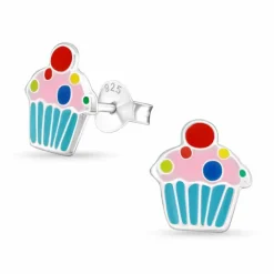 Cup cake øreringe i sølv