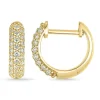 Diamant creoler i 14 karat guld med diamant
