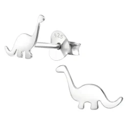 Dino børneøreringe i sølv