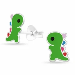 Dinosaur øreringe i sølv