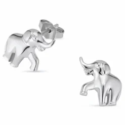 Elefant ørestikker i sølv