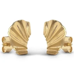 Enamel Mini Wave øreringe i forgyldt sølv