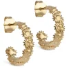 Enamel Sunshine Wreath halvcreoler i forgyldt sølv