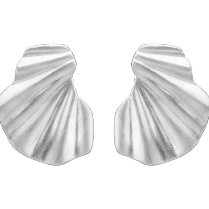 Enamel Wave øreringe i sølv