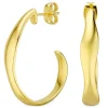 Halvcreoler i forgyldt messing
