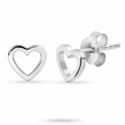 Hjerte ørestikker i sølv