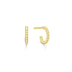 ID Fine IDH016GD Bubbly mini hoops i forgyldt sølv