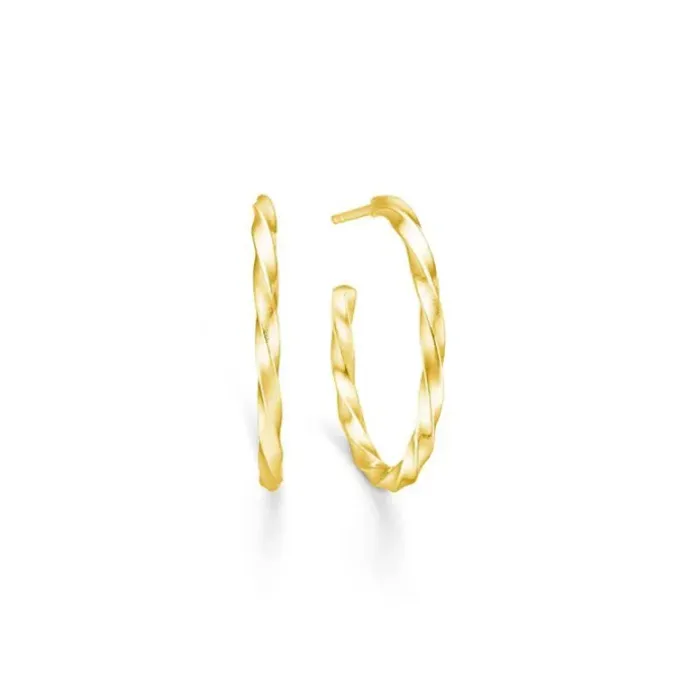 ID Fine IDH001GD hoops i forgyldt sølv