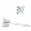 Kampagne - 2 x 0,20 ct diamant solitaireørestikker i 14 karat hvidguld med diamant