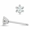 Kampagne - 2 x 0,20 ct diamant solitaireørestikker i 14 karat hvidguld med diamant
