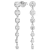 Lange zirkon øreringe i sølv - Bubbly Sparkle