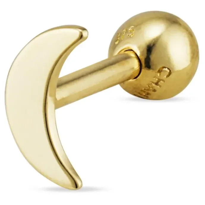 Måne helix piercing i 9 karat guld