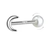 Måne helix piercing i sølv
