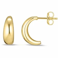 Måne ørestikker i 9 karat guld