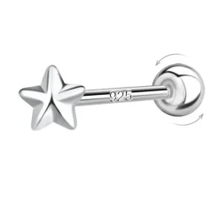 Stjerne helix piercing i sølv