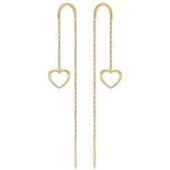 Støvring Design hjerte ørehænger i 8 karat guld
