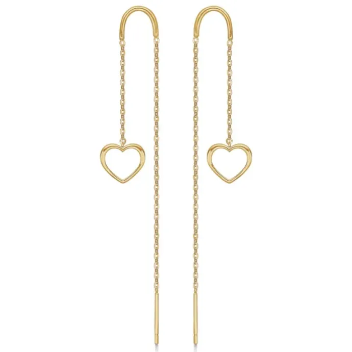 Støvring Design hjerte ørehænger i 8 karat guld