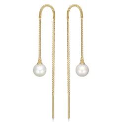 Støvring Design perle ørehænger i 8 karat guld