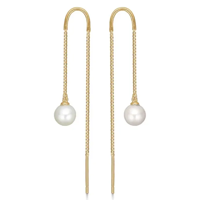 Støvring Design perle ørehænger i 8 karat guld
