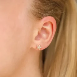 Vandfaste stjerne helix piercing i forgyldt stål - OCEANA