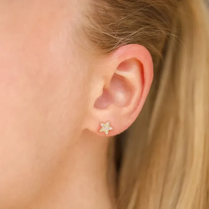 Vandfaste stjerne helix piercing i forgyldt stål - OCEANA
