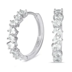 Zirkon creoler i sølv