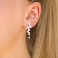 Zirkon øreringe i sølv - Bubbly Sparkle